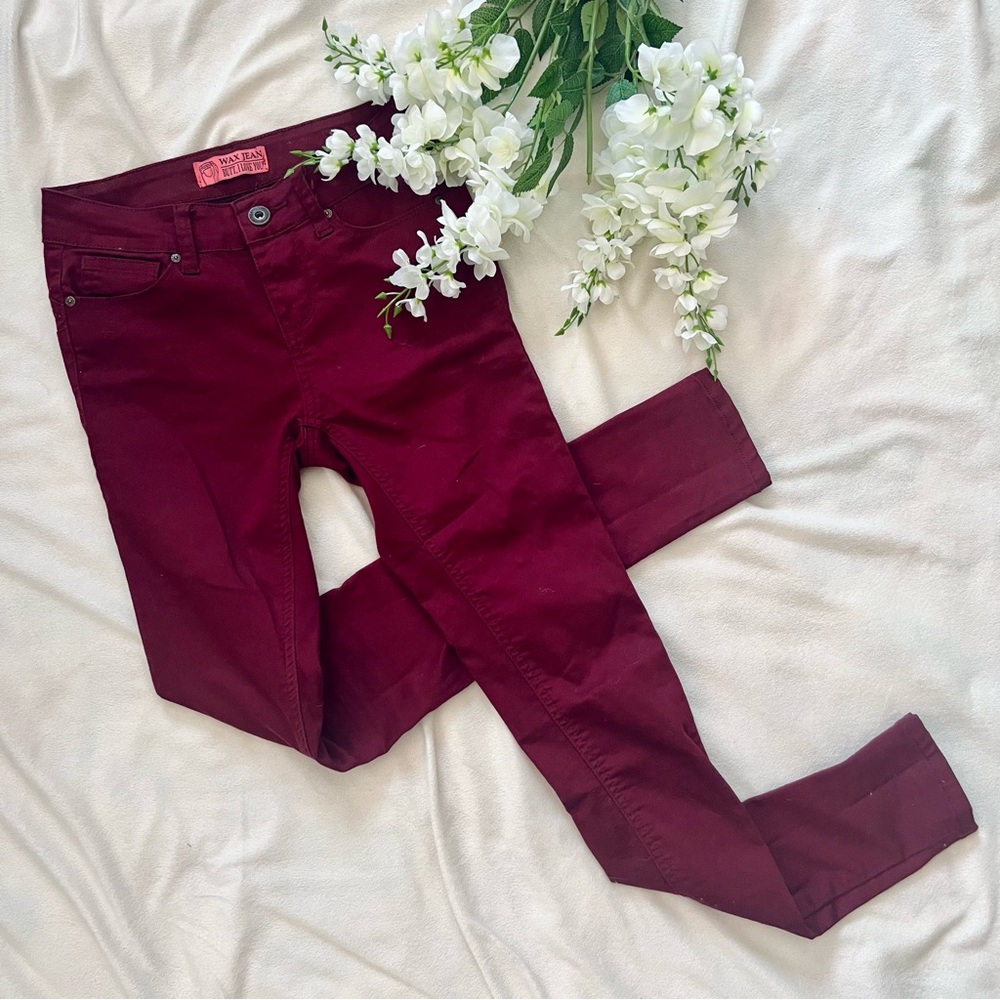 Burgundy Better Butt Skinny Jeans